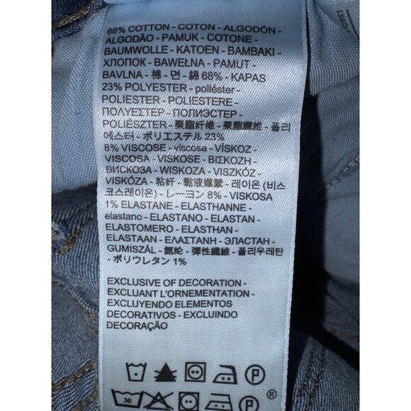 Levis 524 Bootcut Jeans Women 29 30X31 Blue Denim Stretch Low Rise - Picture 9 of 9